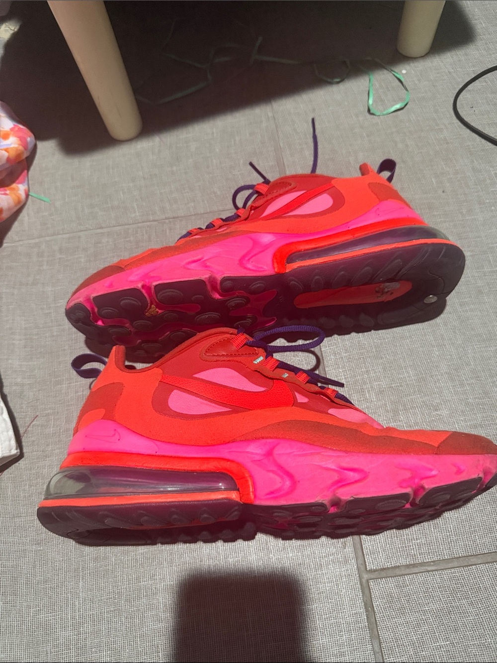 Nike Red and Pink Air-Cushioned Sneakers